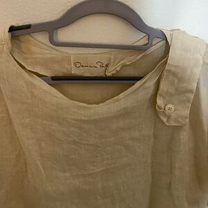 VTG Oscar de la Renta Linen Blouse